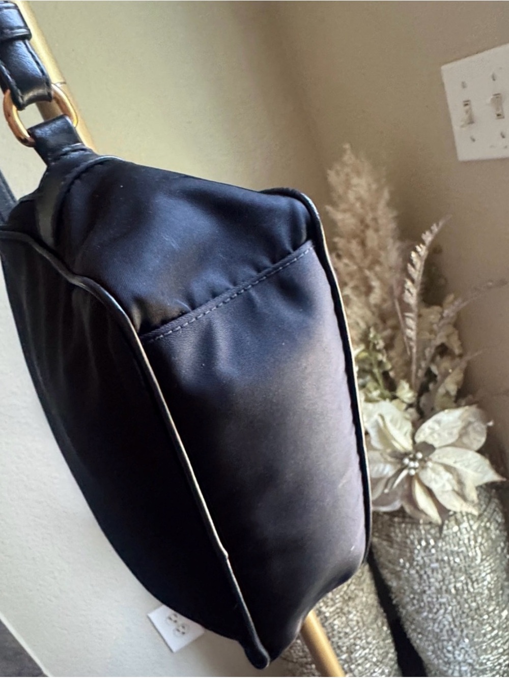 Prada Tessuto Black Nylon Crossbody with Gold Logo Hardware - Picture 4 of 15
